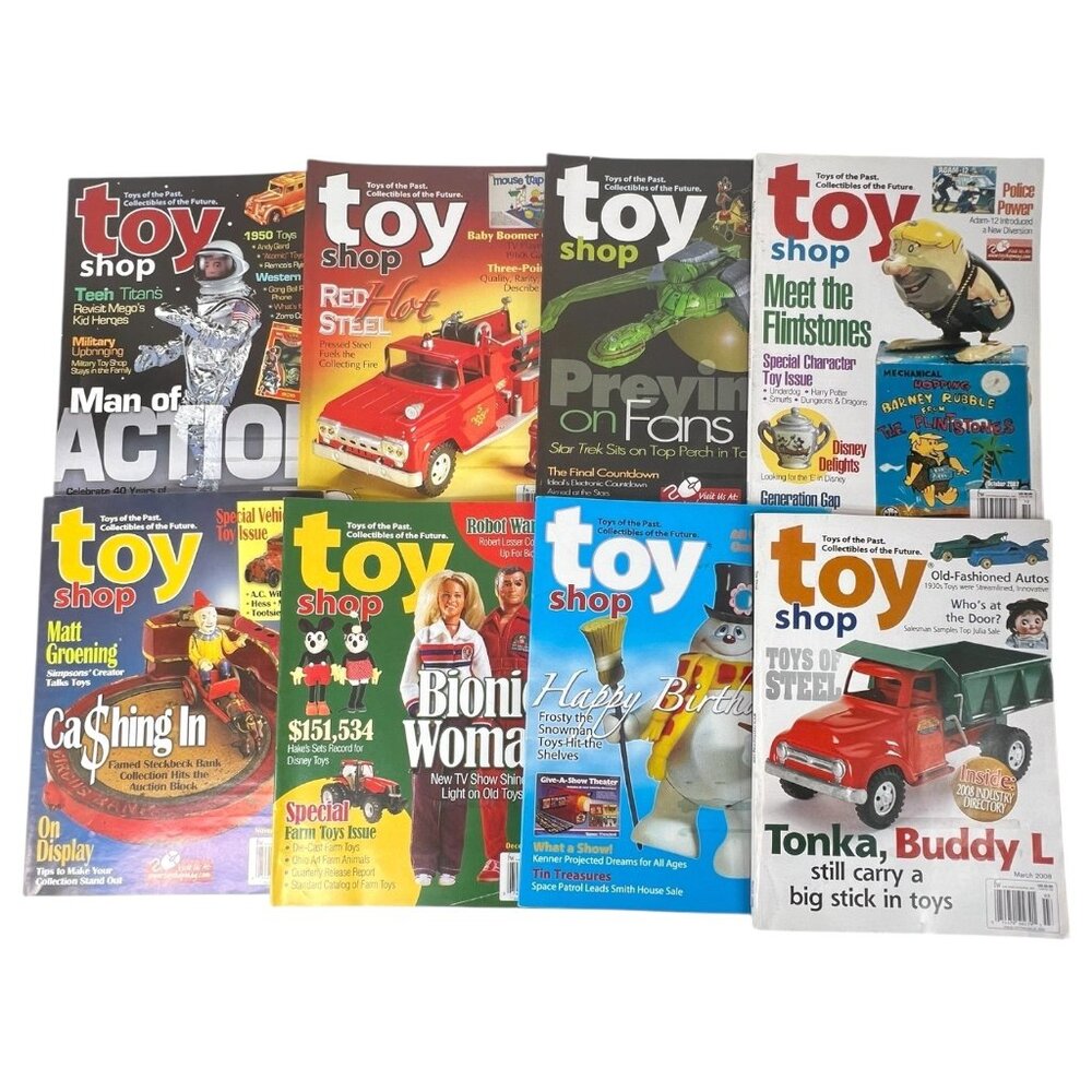 Toy Shop Magazine Lot Of 8 Issues‎ 2007 - 2008 Retro Action Figures Collectibles